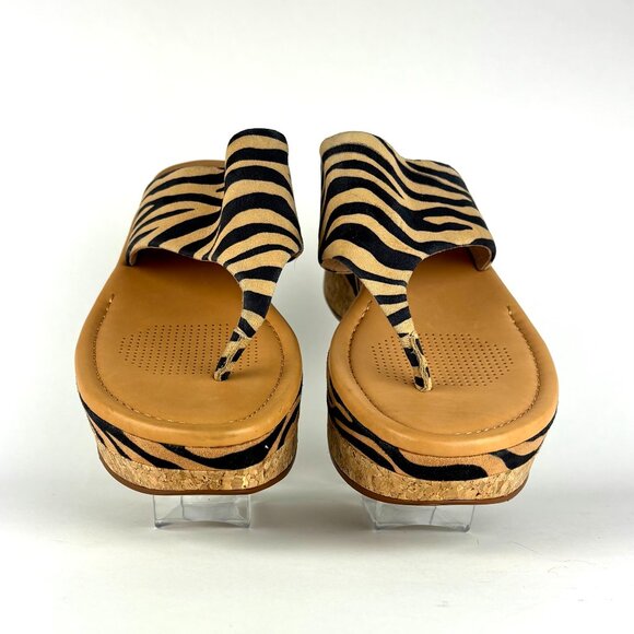 Corso Como Zebra Print Cork Wedge Flip Flops – Size 11M Never worn - Picture 10 of 12